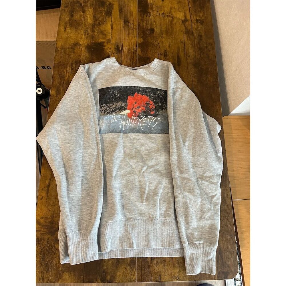 The Hundreds Men's Crewneck‎ Sweatshirt Medium Gray Graphic Print Pullover